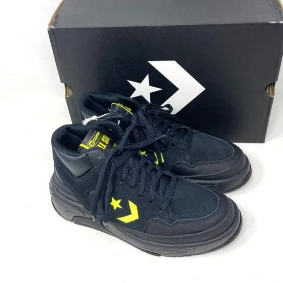 Converse Weapon CX Shoes Women Size Mid Top Black Leather Suede Sneakers A03230C - Picture 6 of 9